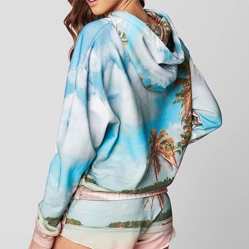 Blank NYC Paradise Island Vibe Hoodie Size Medium BNWT - Picture 12 of 14